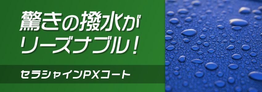 セラシャインPXコート 驚きの撥水がリーズナブル